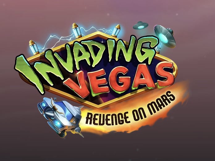 Invading Vegas Revenge – Stylized Interface from the JoyArcadeX Fictional Social Casino Simulation